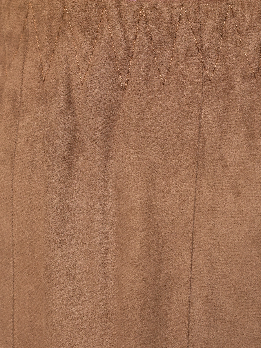 Велюровая юбка песочного цвета
